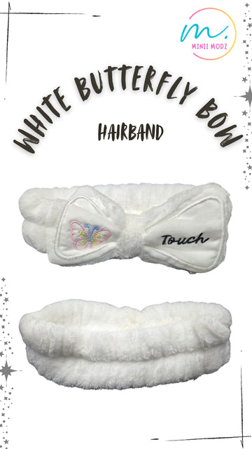 White Butterfly Hairband – Soft & Stylish Headband for Girls, Toddlers & Infants | Best Gift Accessory.