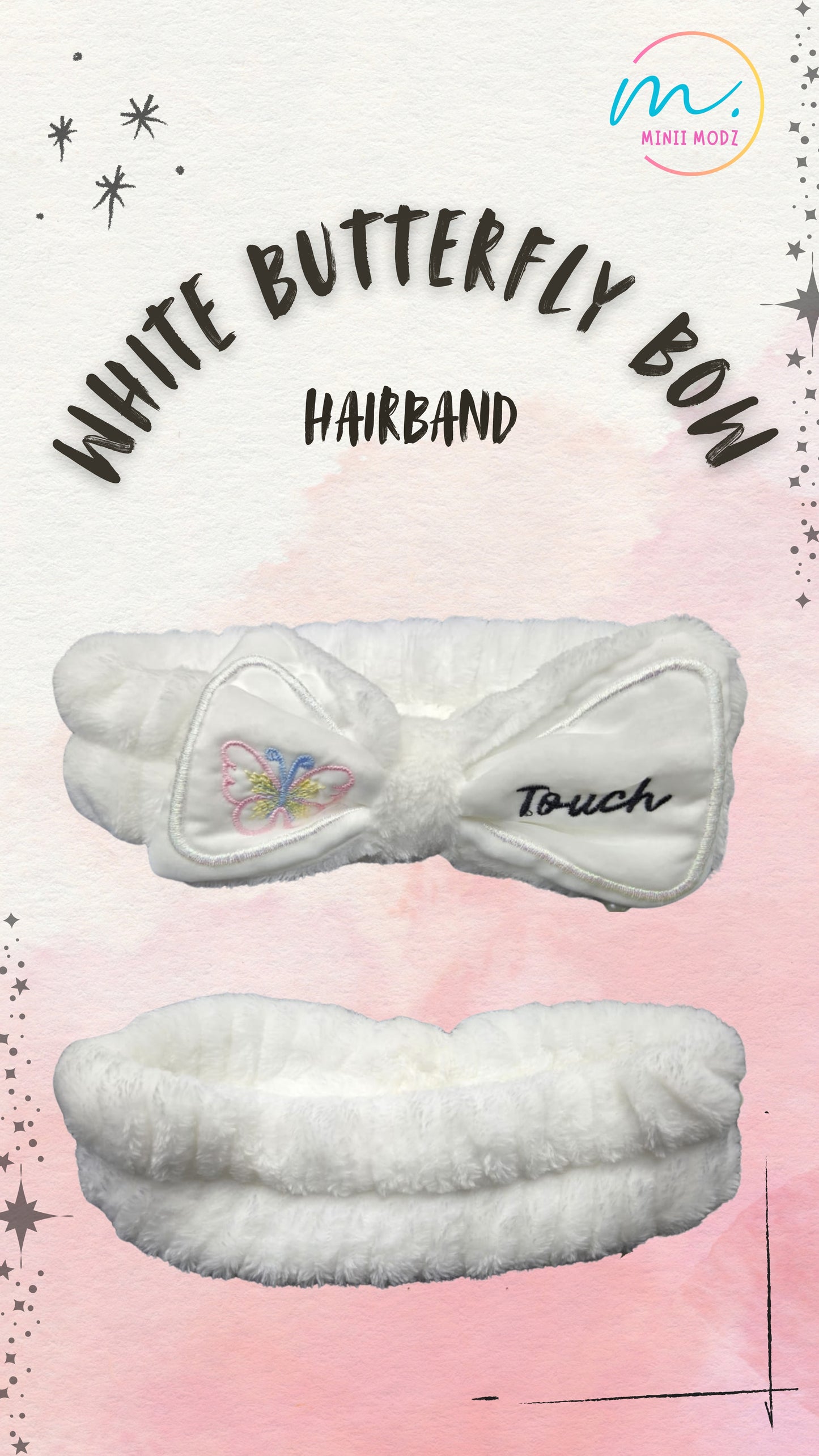 White Butterfly Hairband – Soft & Stylish Headband for Girls, Toddlers & Infants | Best Gift Accessory.